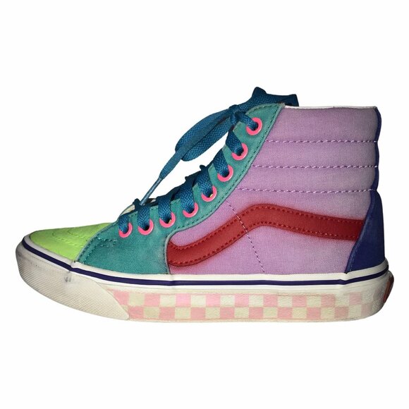 Rare Vans Vintage 1990's Color Block Sneakers B S 4 Boys Girls Retro - Picture 6 of 11